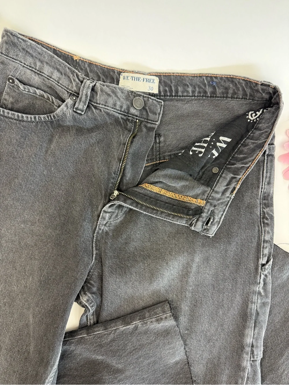 Free People X We The Free Tinsley Baggy High-Rise Jeans Celestial Black